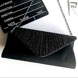 Black Clutch with jewels by Cruise Club